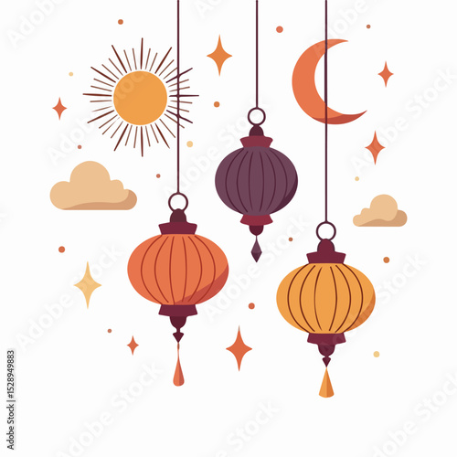 chinese lantern with lanterns
