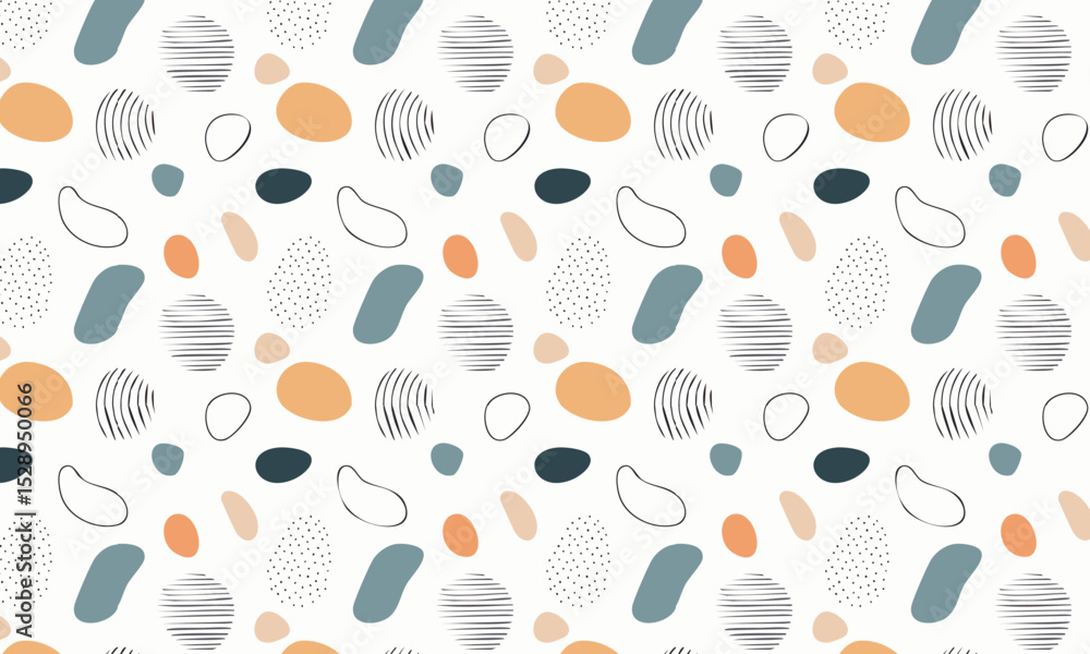 Minimalist abstract collage seamless pattern with textured shapes Minimalist abstract collage seamless pattern with textured shapes