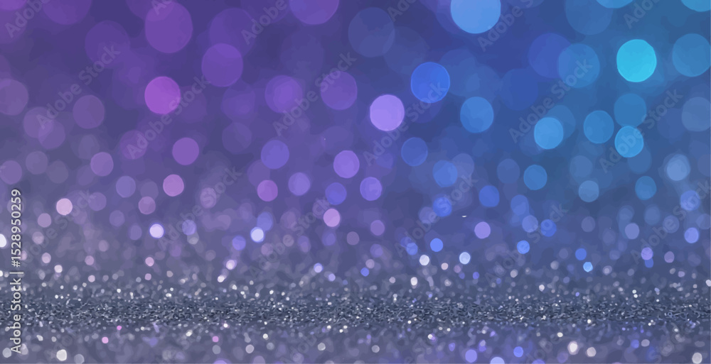 Abstract purple and blue bokeh background with shimmering glitter and star patterns, perfect for a festive winter holiday or Christmas design Abstract purple and blue bokeh background with shimmering glitter and star patterns, perfect for a festive winter holiday or Christmas design