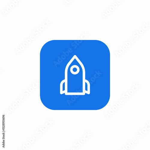 rocket boost icon sign vector