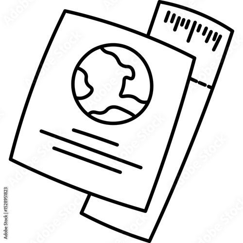 Pasport Line Doodle