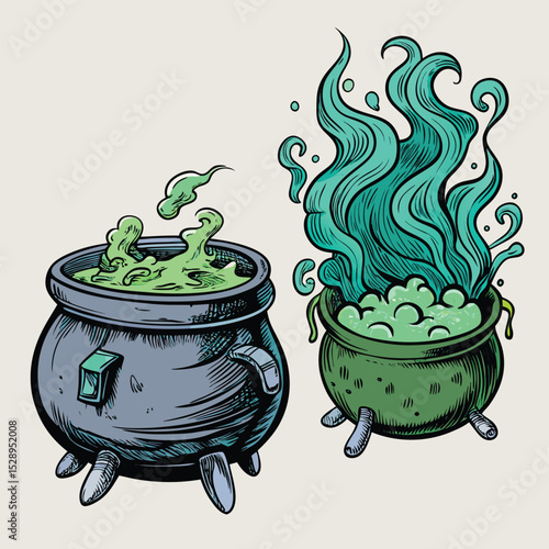 Eight Cartoon Halloween Icons