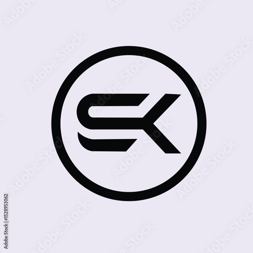 Sk Latter Logo Design Stock