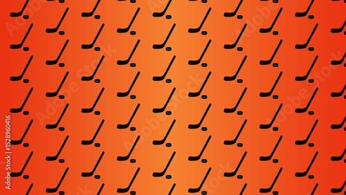 Canvas Print VECTOR SEAMLESS ICE HOCKEY PATTERN