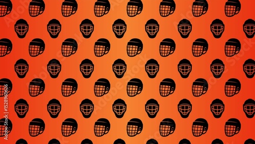 Canvas Print VECTOR SEAMLESS ICE HOCKEY PATTERN