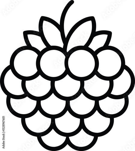 Blackberries Outline: Berry Icon

