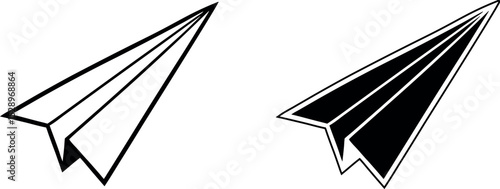 paper plane icon vector set.
