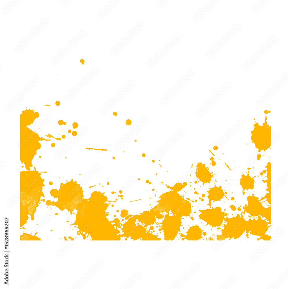 Fototapeta premium Golden yellow splatter texture design with blot marks