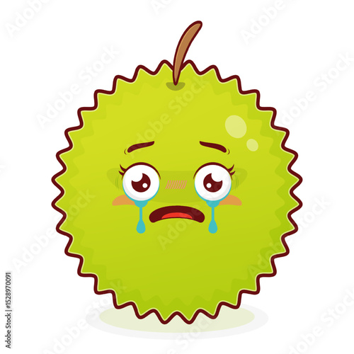 durian scared face cartoon cute