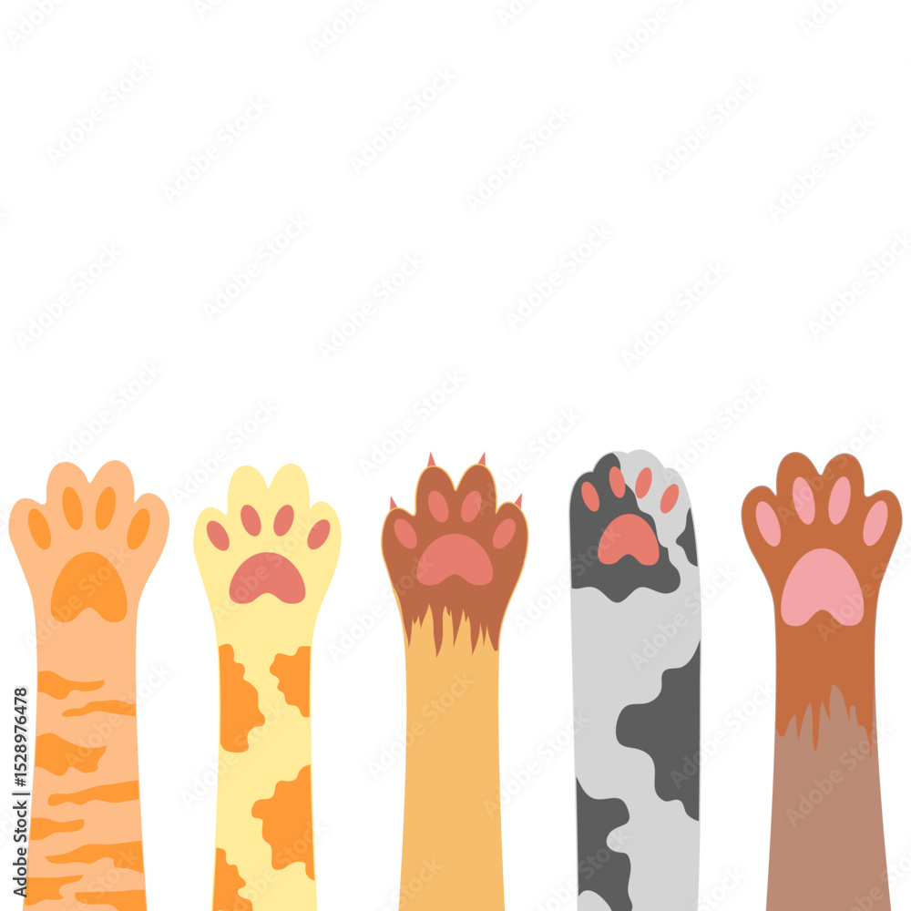 Obraz premium Cat Paws Illustration