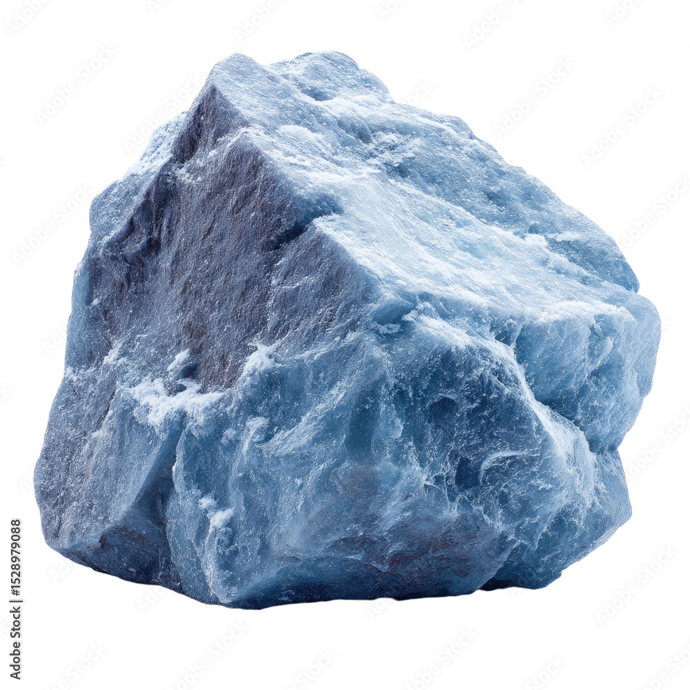 Frozen Rock Formation with Cool Blue Hue Frozen Rock Formation with Cool Blue Hue