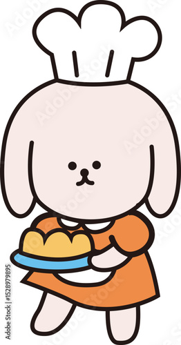 주방장 강아지 빵