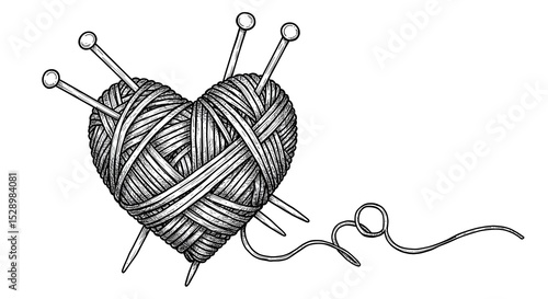 knitting yarn and knitting needles