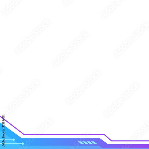 Gradient Futuristic Tech Footer