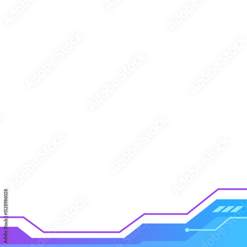 Gradient Futuristic Tech Footer