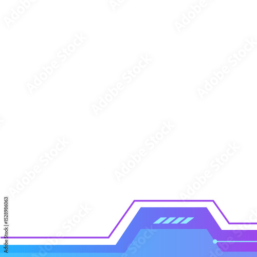 Gradient Futuristic Tech Footer