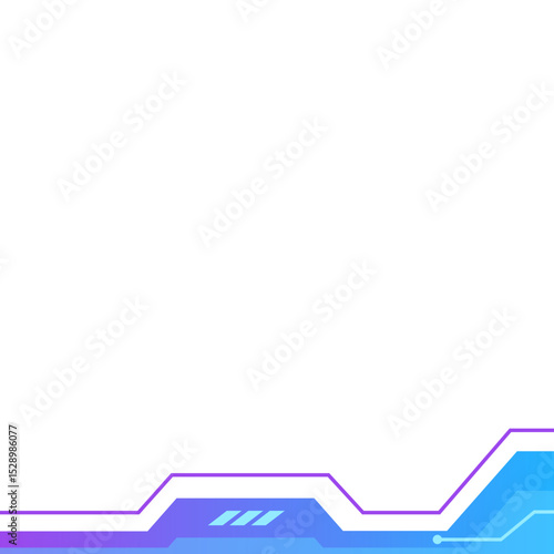 Gradient Futuristic Tech Footer
