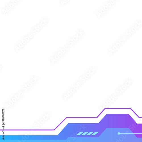 Gradient Futuristic Tech Footer