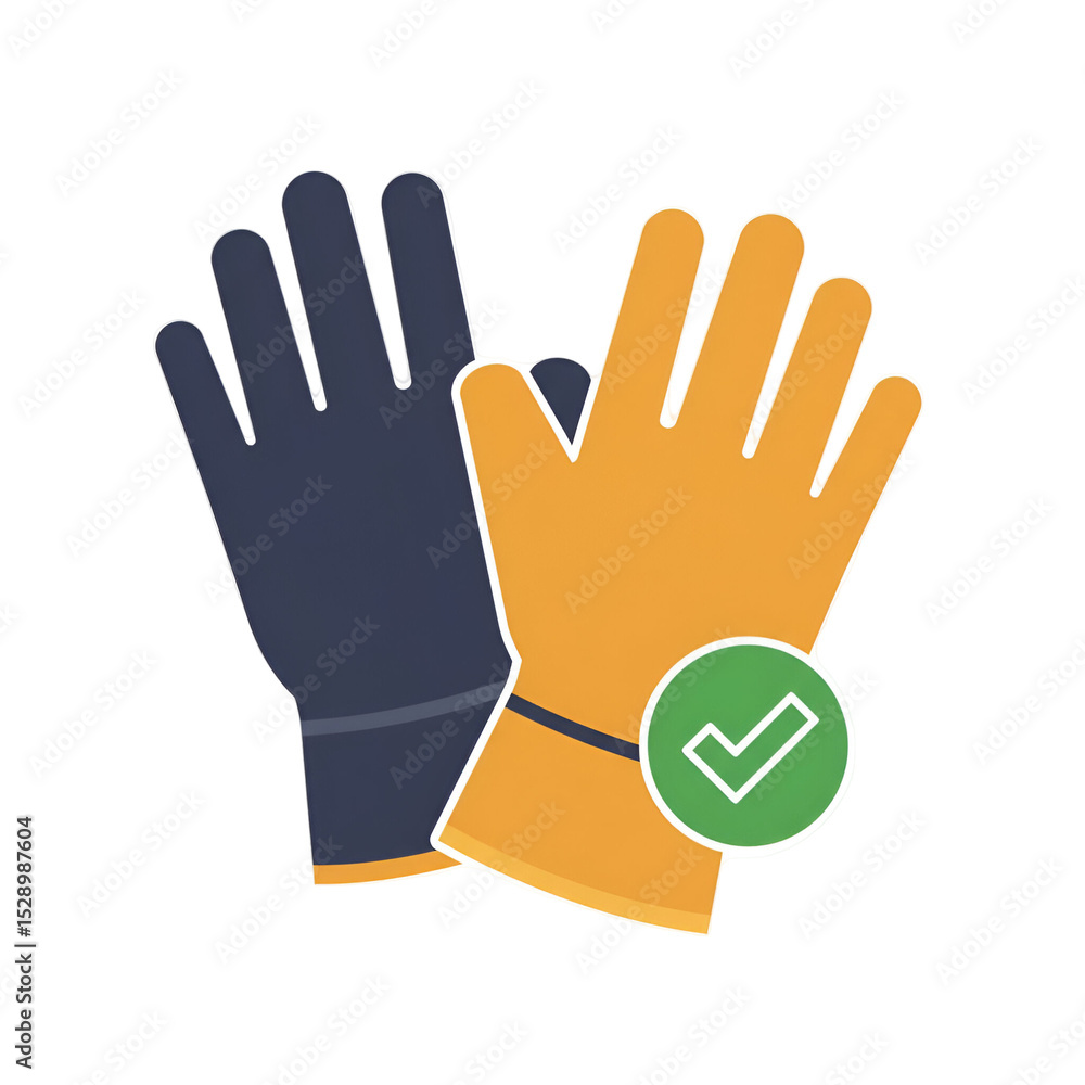 Fototapeta premium Approved Gloves Illustration