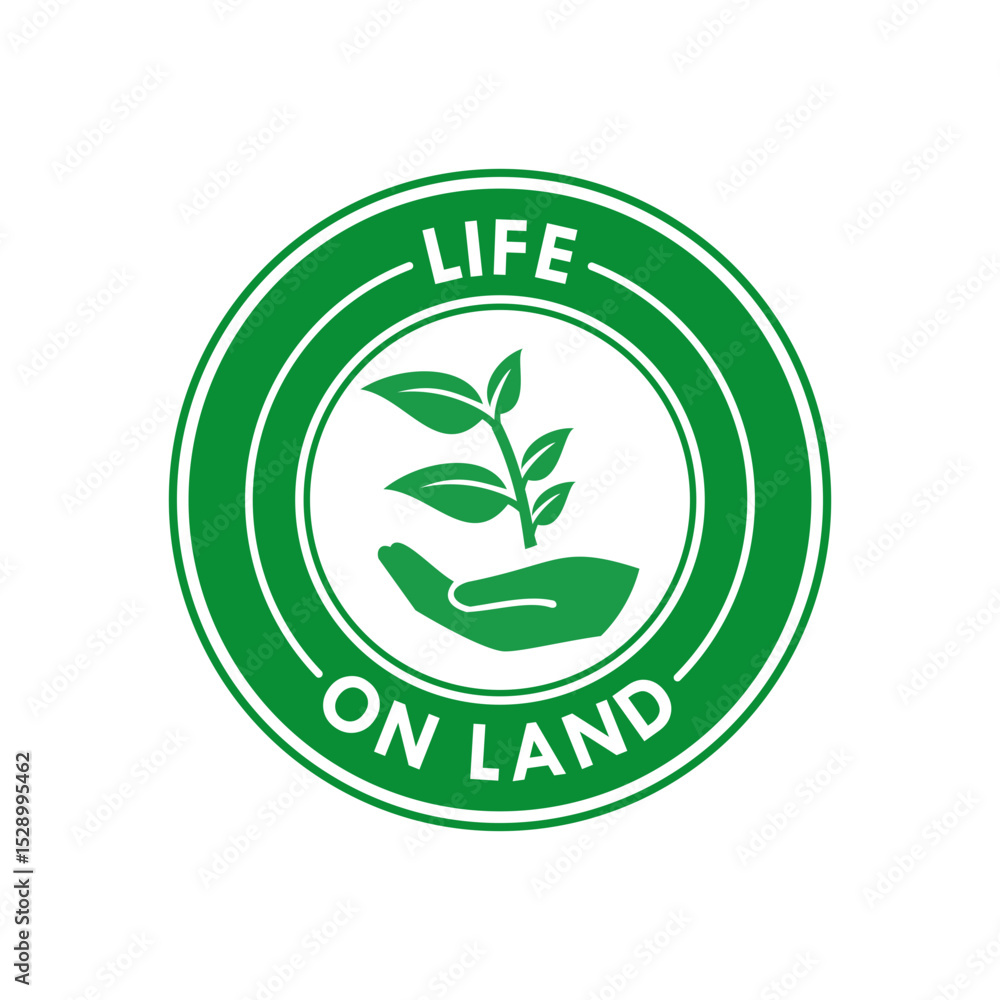 Life on Land Icon Vector Life on Land Icon Vector
