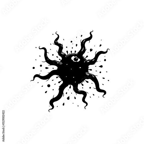 Mysterious Tentacled Eye Creature: A Symbol of Unknown Origins and Cosmic Horrors