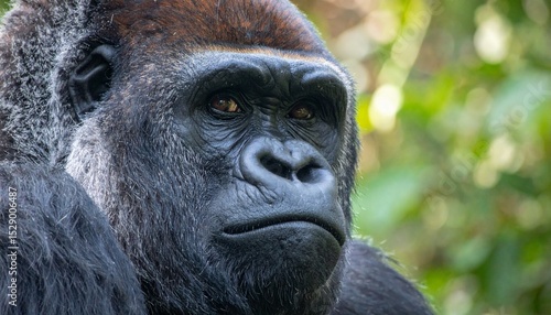 Photos Close-up of a gorilla's face