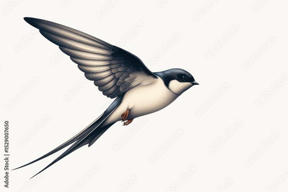 Fototapeta premium Swallow swallow animal flying.