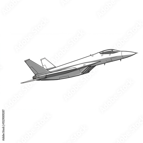 Sleek Fighter Jet Design Perfect for Aviation Logos Branding and Military Projects