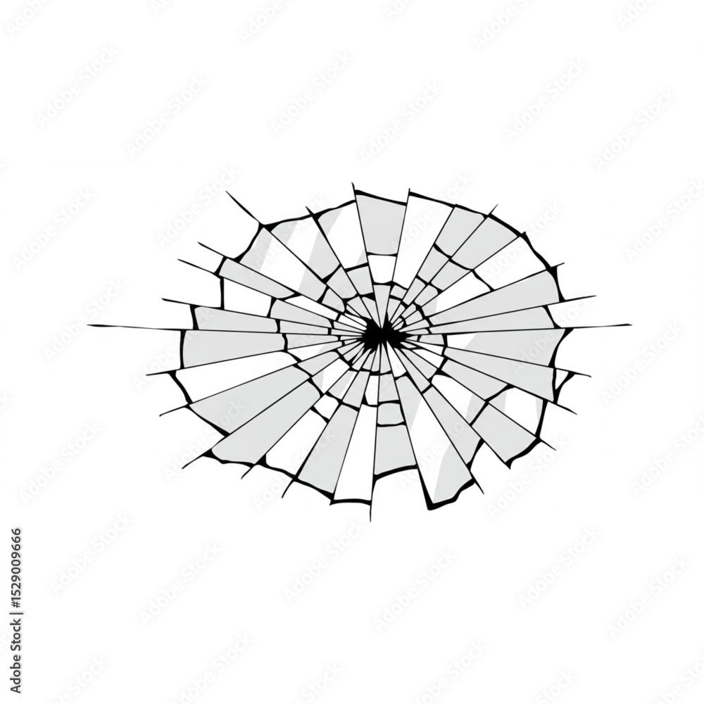 Obraz premium Shattered Glass Design Element Ideal for Logo Branding Graphic Design Projects and Website Decoration