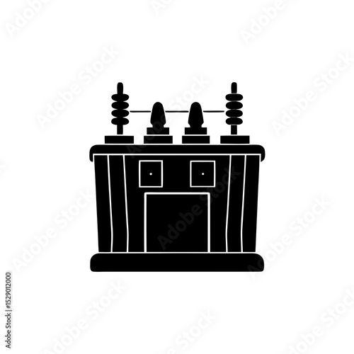 creative details electric substation icon vector illustration	