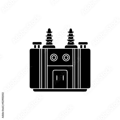 creative details electric substation icon vector illustration	