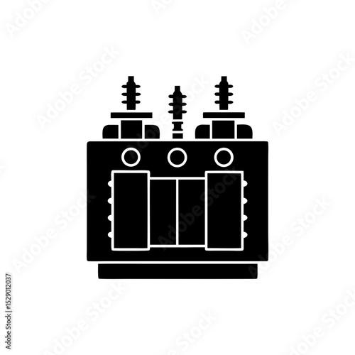 creative details electric substation icon vector illustration	