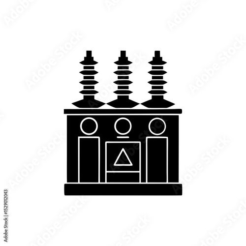 creative details electric substation icon vector illustration	