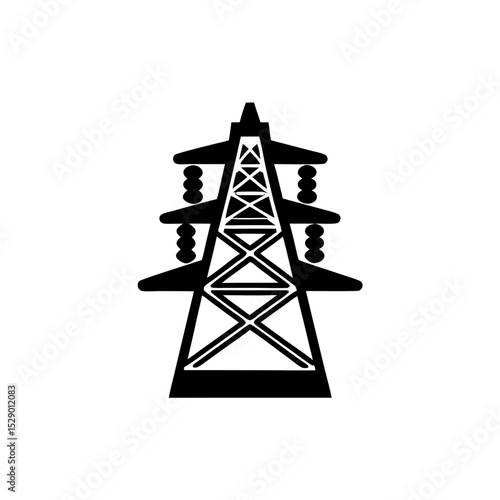 creative details electric substation icon vector illustration	