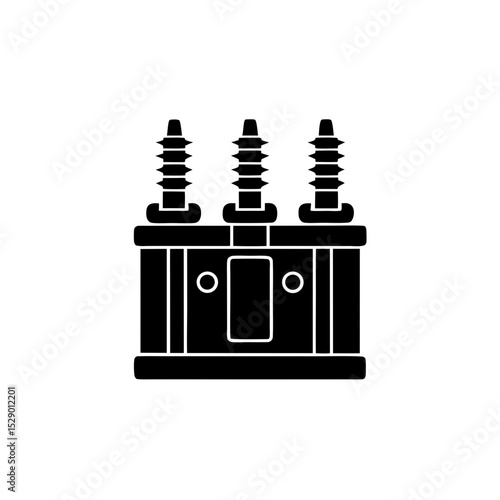 creative details electric substation icon vector illustration	