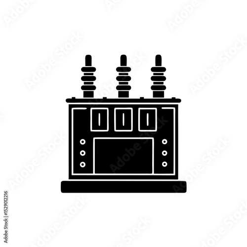 creative details electric substation icon vector illustration	