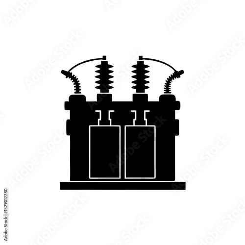 creative details electric substation icon vector illustration	