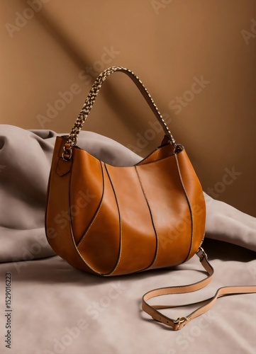 brown leather bag