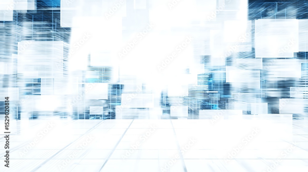 Obraz premium Abstract bright geometric shapes perspective view