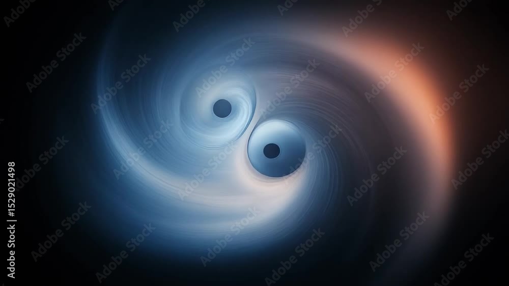 Yin Yang Symbol in Swirling Abstract Background Yin Yang Symbol in Swirling Abstract Background