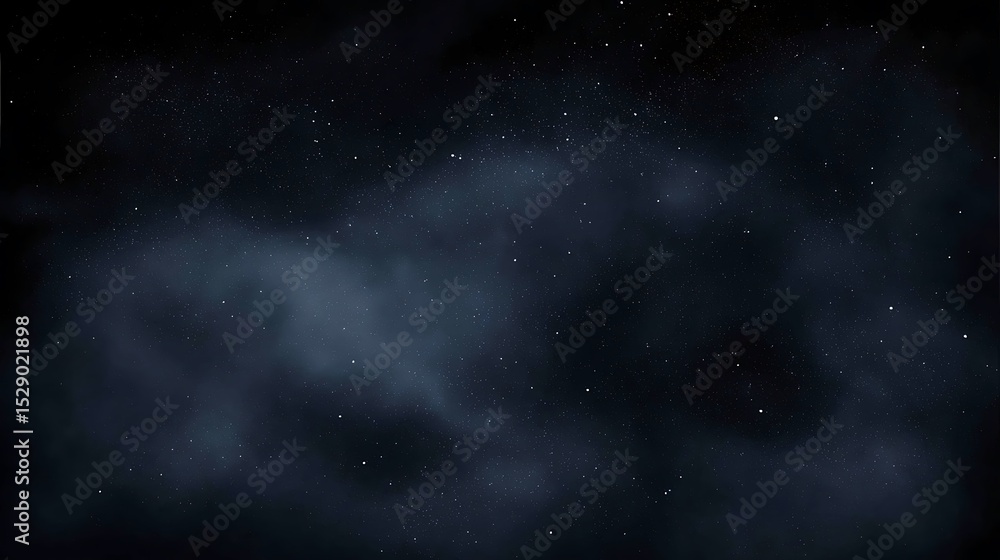 Obraz premium Deep dark space with distant stars