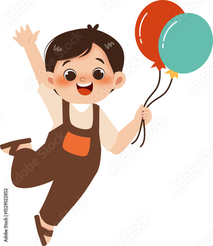 kids with balloons