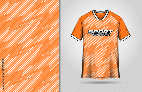 Sport jersey orange pattern line background