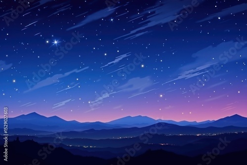 Wallpaper Mural Shooting star hill landscape outdoors nature. Torontodigital.ca