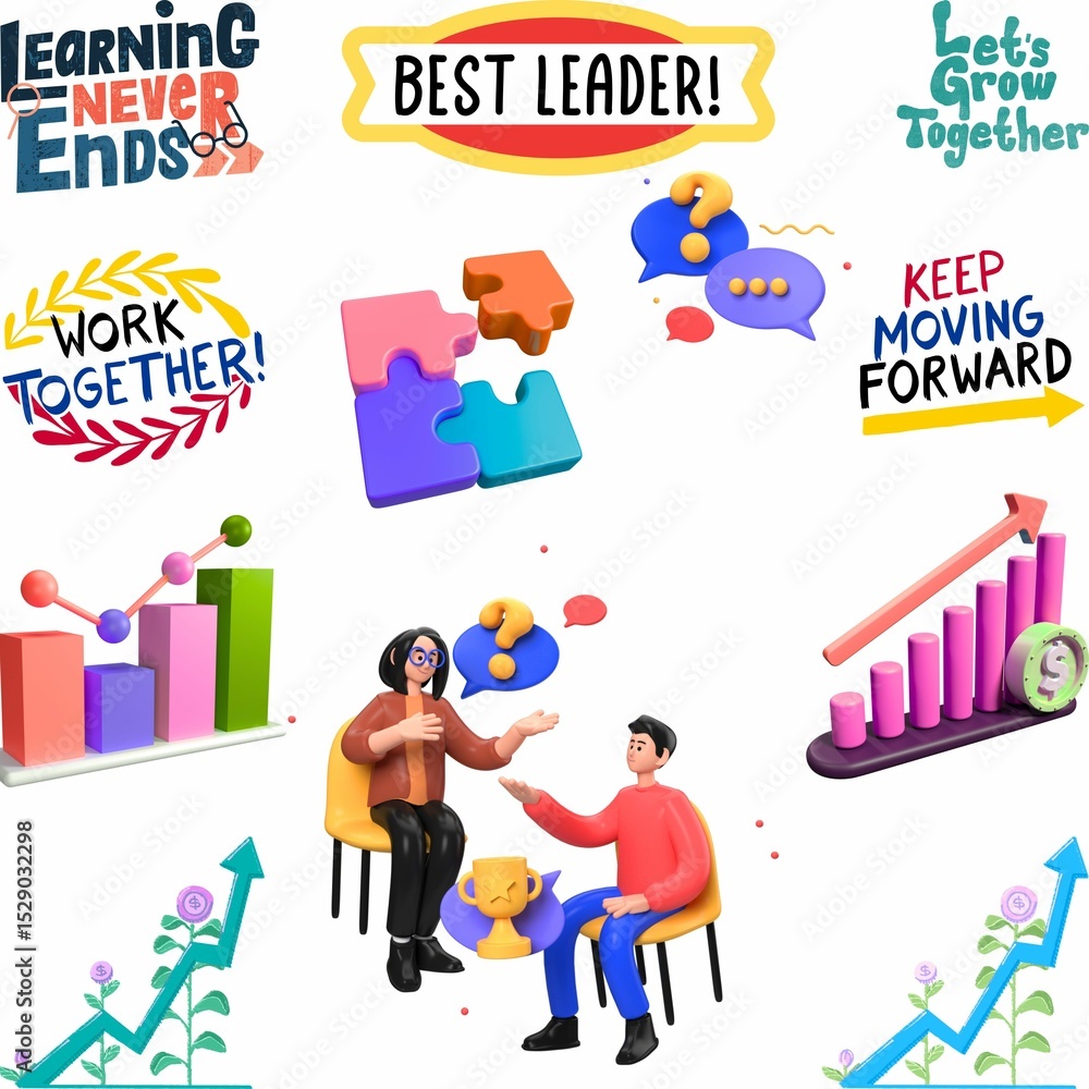 3d character grow your business ideas 3d render illustaration. 3d character grow your business ideas 3d render illustaration.