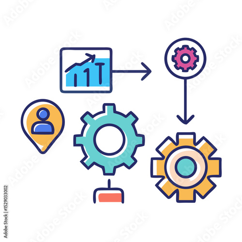 Design & Drawing Tools icon set  computer programs, process production, perception, explore ideas and designers.
