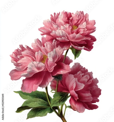 Fototapeta Naklejka Na Ścianę i Meble -  Pink peonies flower flowers peony vintage.