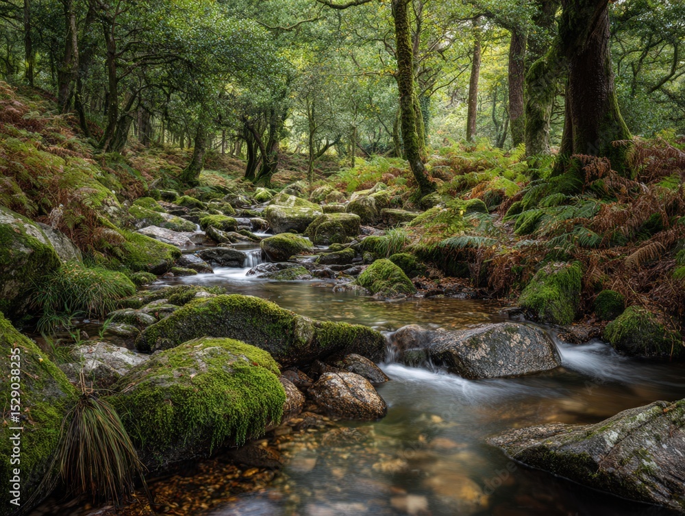 Serene forest stream flowing over moss-covered rocks. Perfect for nature documentaries, travel brochures, or websites needing a calming, natural background image. Ideal for commercial use. Serene forest stream flowing over moss-covered rocks. Perfect for nature documentaries, travel brochures, or websites needing a calming, natural background image. Ideal for commercial use.