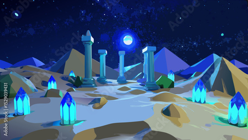 New vector Ultra-Realistic 3D Fantasy Environment.