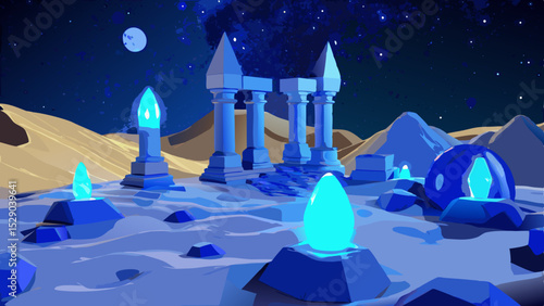 New vector Ultra-Realistic 3D Fantasy Environment.